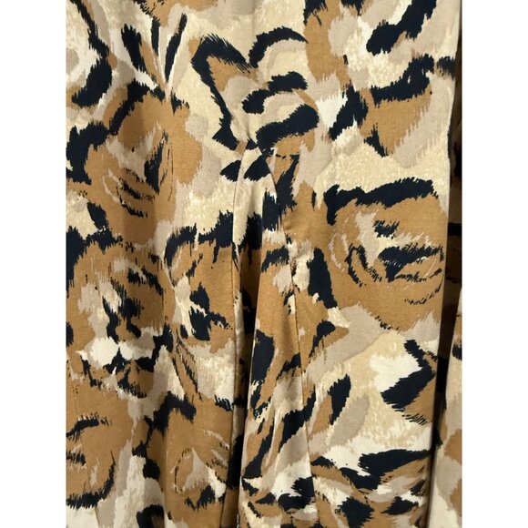 K-Studio Collection Skirt Womens Size 10 Brown Black Animal Floral Print Flare - Picture 5 of 5